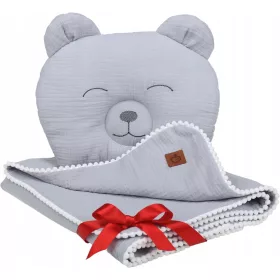  MUSSELINDECKE + BABYMAM BÄRENKISSEN