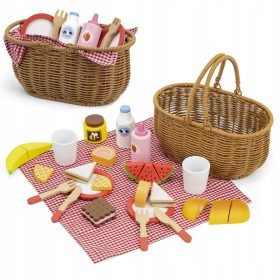  PICKNICK-SET AUS HOLZ, SPIELZEUG FÜR EIN KIND