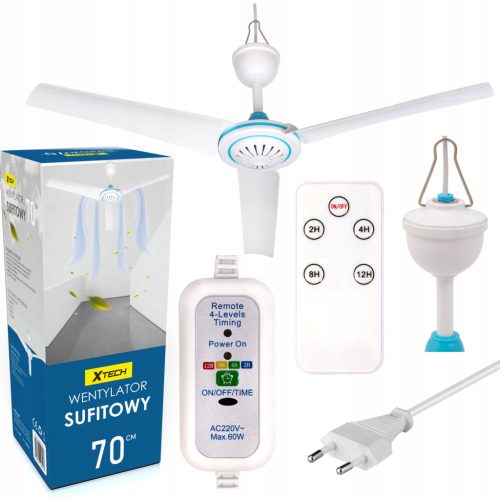  Xtech Deckenventilator Deckenventilator 70cm weiß