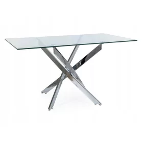  Rechteckiger Tisch Signal Tables 140 x 80 x 75cm silber