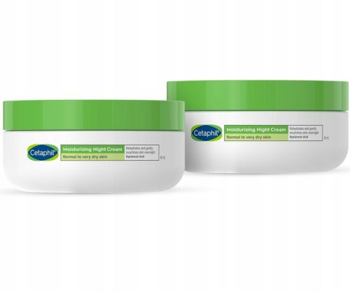 Cetaphil Feuchtigkeitscreme für die Nacht mit Hyaluronsäure, 48 ml x2