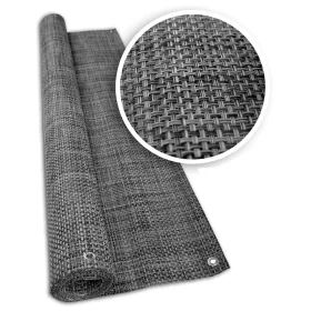  GRAU Technorattan-Abdeckmatte für Torzaun 1x3