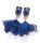  BOHO Soutache-Ohrringe, Marineblau, Gold, Hochzeitsblume