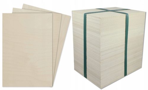 3 mm CNC-Lasersperrholz, A4-Format, Klasse 1, 100 Stück