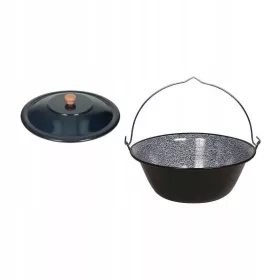  UNGARISCHER EMAILLIERT-KESSEL 6L + DECKEL