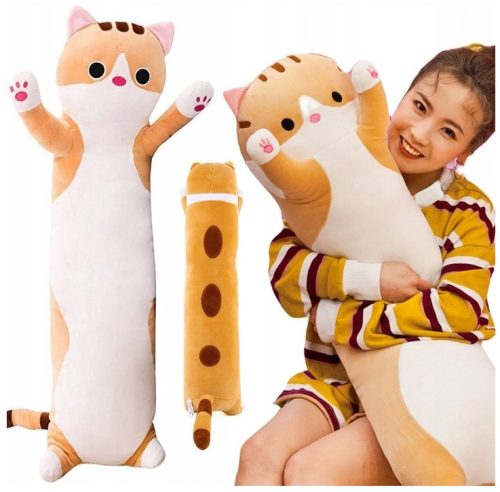  BestHurt Long Cat Plüschbraunes Maskottchen, 90 cm