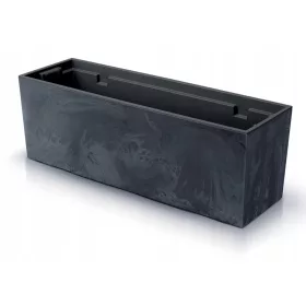    Prosperplast Blumentopf 77 cm x 23,5 x 24,6 cm, Kunststoff in Grau- und Silbertönen