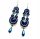  Soutache-Ohrringe, Marineblau, Gold, Hochzeit, Perle