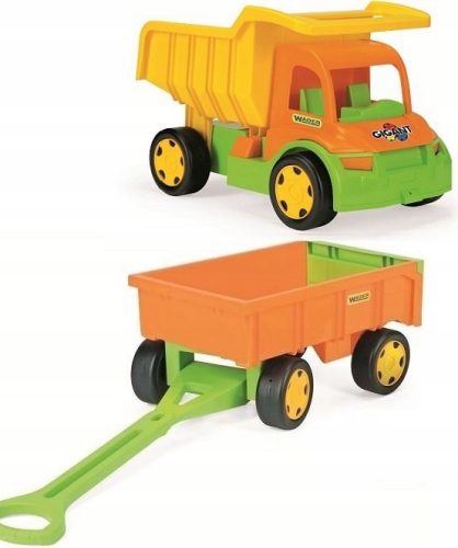  Gigant LKW-Kipper mit Anhänger + Bausatz