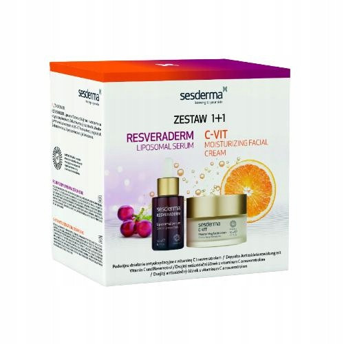 SESDERMA Resveraderm Antiox Serum und C-VIT Feuchtigkeitscreme - Gesichtspflegeset