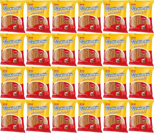 Beskidzkie Knabberstäbchen mit Salz von Aksam – Großpackung 240g x24