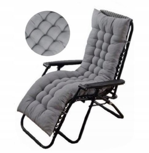 Kissen für Stühle, Sessel für Garten und Terrasse Domidekor Kissen 155 x 60 x 8 grau