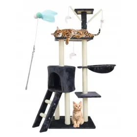  Hoher Kratzbaum, Bett, Kratzbaum, Homeek-Turm 101 - 160 cm