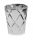  Polnix Blumentopf 13 cm x 13 x 15 cm Durchmesser 14 cm Keramik in den Farbtönen Grau und Silber