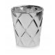  Polnix Blumentopf 13 cm x 13 x 15 cm Durchmesser 14 cm Keramik in den Farbtönen Grau und Silber