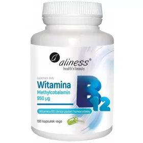   Aliness Vitamin B12 Methylcobalamin 950 mcg – 100 Vegane Kapseln für Energie und Nervensystem