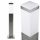 Lichtmasten, Garten Interlook E27 quadratischer Lichtmast, 65 cm, Silber