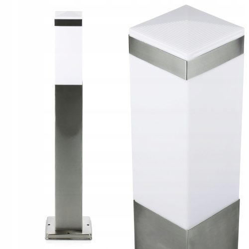 Lichtmasten, Garten Interlook E27 quadratischer Lichtmast, 65 cm, Silber