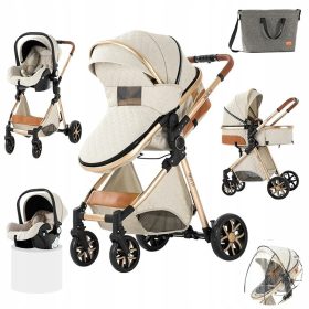    BABY-KINDERWAGEN 3IN1 LEICHTE MULTIFUNKTIONALE TRAGE ZUBEHÖR MODERNES DESIGN