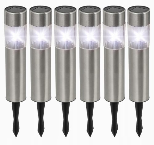  SuperLED Solarlampe, Silber, 33 cm, 6 Stk.