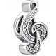  MD CHARMS Perlen NOTE Note Musik SILBER 925