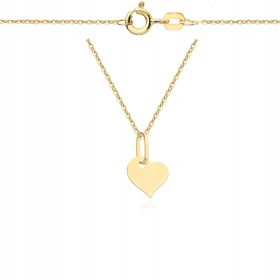  585er Goldkette mit Herz, graviert