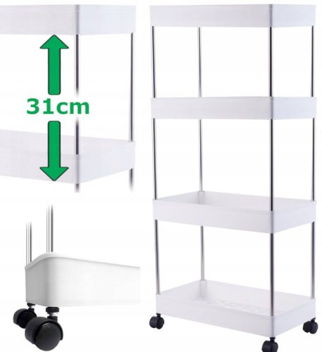 Badezimmerregale MOBILES KÜCHENSCHRANK-REGAL REGAL AUF RÄDERN 4