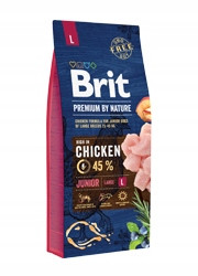  BRIT Premium By Nature Junior L großes Huhn 15 kg