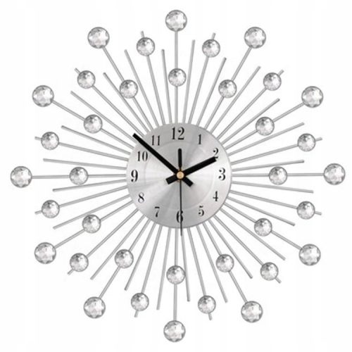 Uhr für zu Hause Wanduhr in Grautönen, Silber, 50 cm