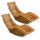 Sonnenliegen und Garten und Terrasse Casaria Liegestuhl aus beigem und braunem Holz