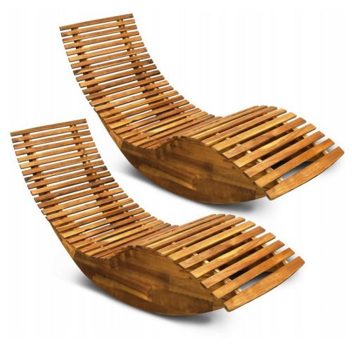Sonnenliegen und Garten und Terrasse Casaria Liegestuhl aus beigem und braunem Holz