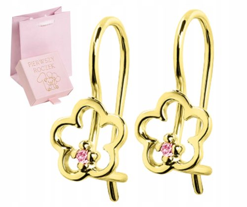  585 GOLD OHRRINGE BLUMEN FÜR EIN MÄDCHENGESCHENK