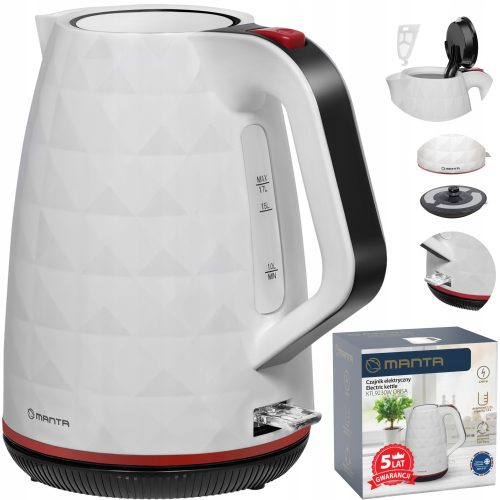  Manta Orisa Wasserkocher 2200 W 1,7 l weiß