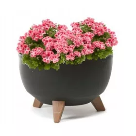    Blumentopf Lamela 47 cm x 47 x 27,5 cm Durchmesser 47 cm Kunststoff schwarz