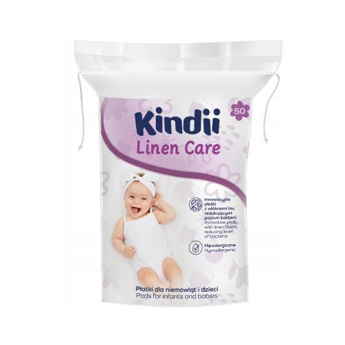  Kindii Linen Care rechteckige Kosmetikpads 50 Stk.