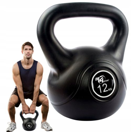  Kettlebelle Be4Sport 12 kg schwarz