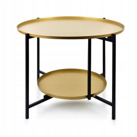  Mondex Lucas Tisch rund 60,5 x 60,5 x 45 cm Gold