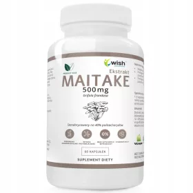   Maitake Pilzextrakt 500mg für Immunsystem und Blutzuckerkontrolle, 60 Veggie-Kapseln