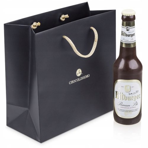  Schokoladenbierflasche in einer Geschenktüte