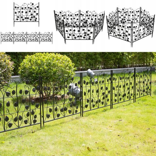 5x ZAUN GARTENZAUNKANTE METALLDEKORATION