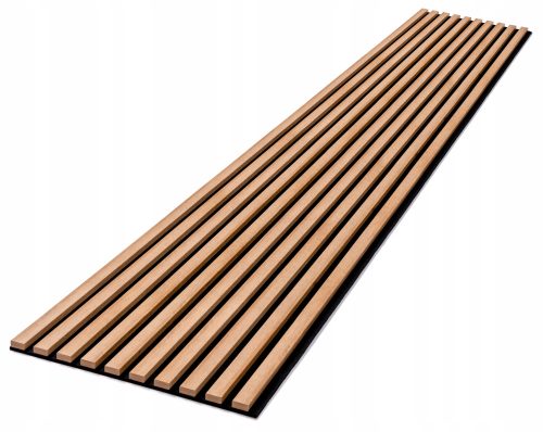 3D-Lamellen 10 Stk. auf Filz 270cm x 45cm EICHE