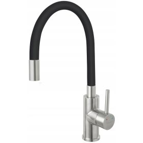    Ferro ZUMBA INOX bodenstehender Küchenarmatur, schwarz, silber