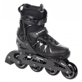 RAVEN Expert Schwarze Inline-Skates 43-46 Gummi