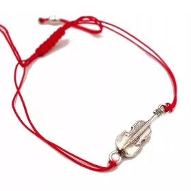  Zartes, modisches Silberarmband - kleine Geige