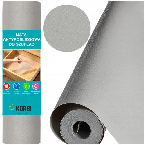  ANTI-RUTSCHMATTE FÜR SCHRANKSCHUBLADEN 500x50 GRAU