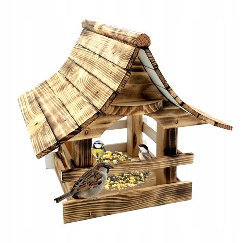  HANDGEFERTIGTER VOGELFUTTER AUS HOLZ