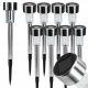 Gartenlampen stecken im Boden fest Smartled Einbau-Solarlampe, Silber, 30 cm, 8 Stk.