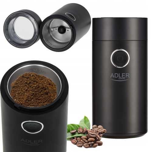  Elektrischer Grinder Adler, Kunststoff, 75 g, Schwarz, Gelb- und Goldtöne