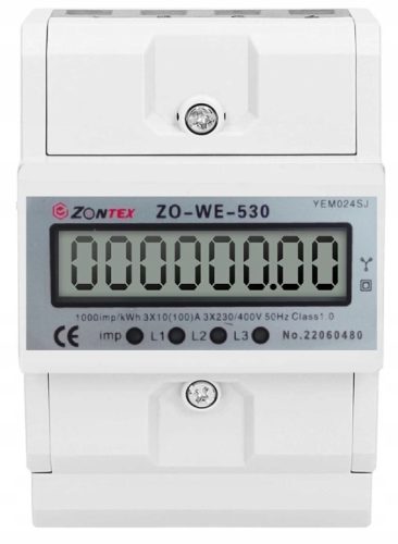 Zontex-Zähler 220 V IP20 10 A