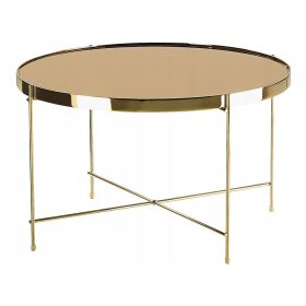 Beliani runder Couchtisch 63 x 63 x 38 cm gold